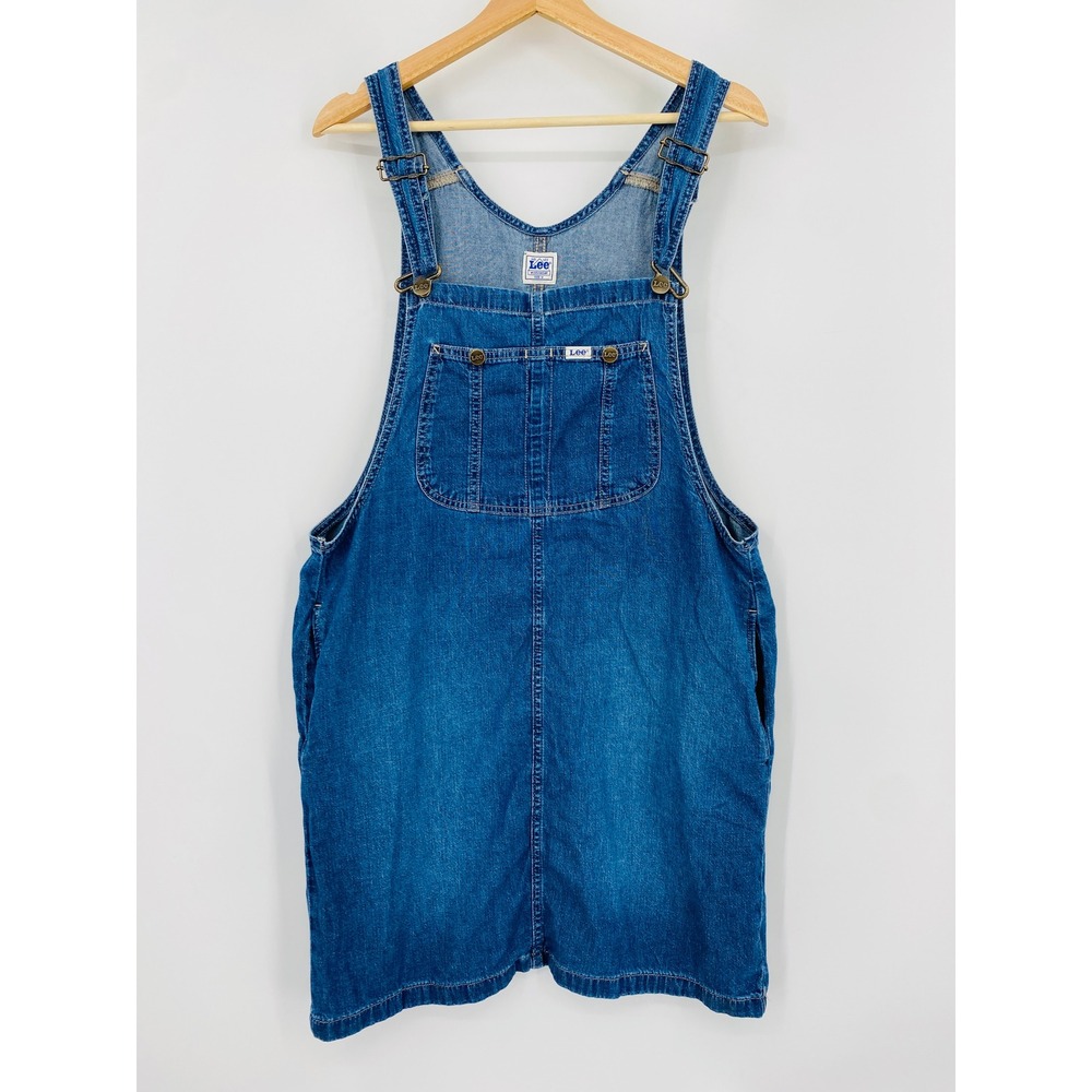 Lee Overall Dress Womens Size M Blue Denim H.D.‎ Lee Workwear Bib Pinafore
